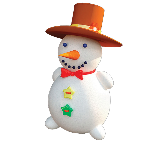 Transparent Snowman Hat Winter Christmas Ornament for Christmas