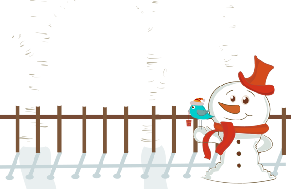Transparent Snowman Snow Snowflake Area for Christmas
