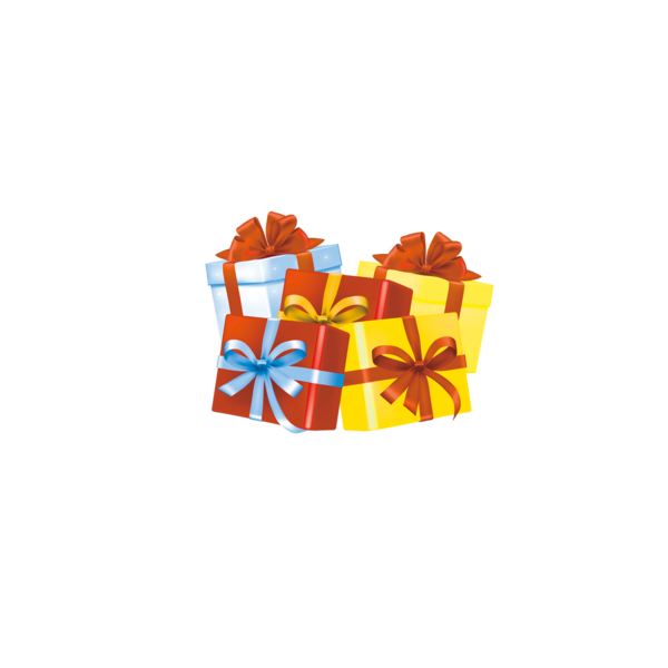Transparent Gift Box Gratis Orange Line for Christmas