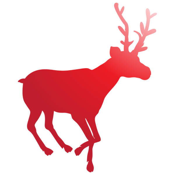 Transparent Reindeer Deer Christmas Red for Christmas