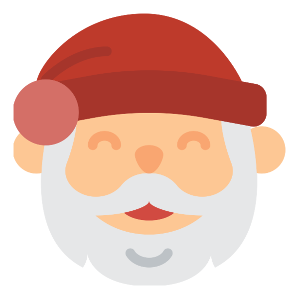 Transparent Santa Claus Christmas Emoji Head Nose for Christmas