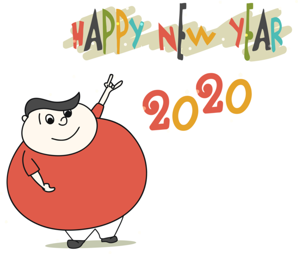 Transparent New Year Cartoon Happy Plant for Happy New Year 2020 for New Year