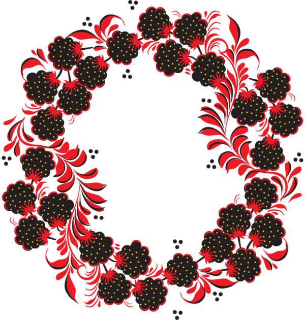 Transparent Khokhloma Android Ornament Christmas Decoration Frutti Di Bosco for Christmas