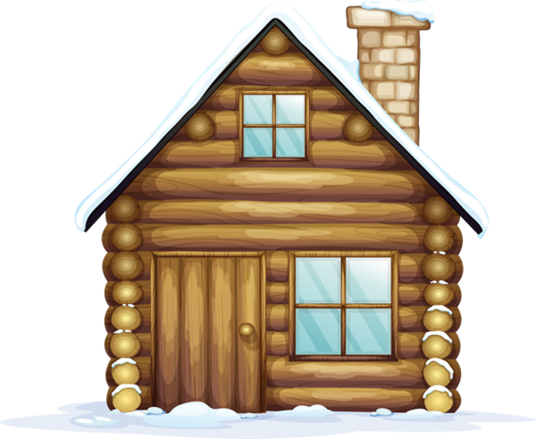 Transparent Christmas Log Cabin Cottage Home Property for Christmas