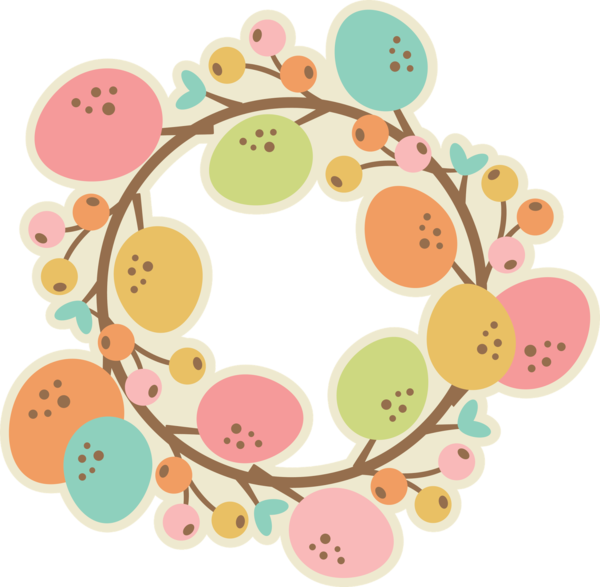 Transparent Easter Bunny Easter Wreath Baby Toys Circle for Easter