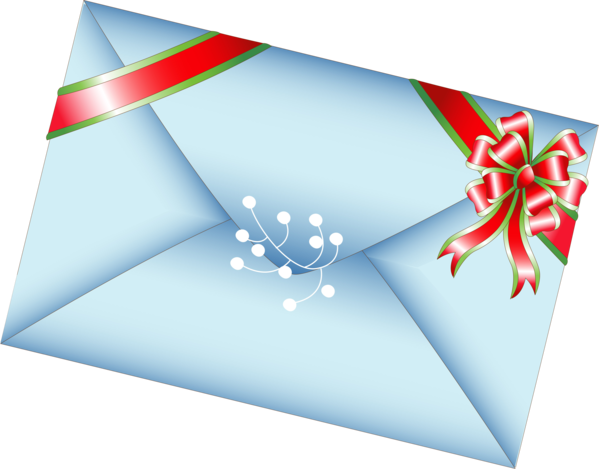 Transparent Envelope Letter Christmas Rectangle Ribbon for Christmas