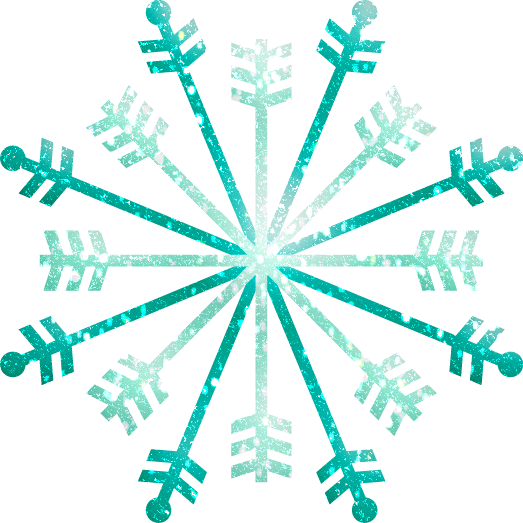 Transparent Snowflake Blue Drawing Leaf Symmetry for Christmas