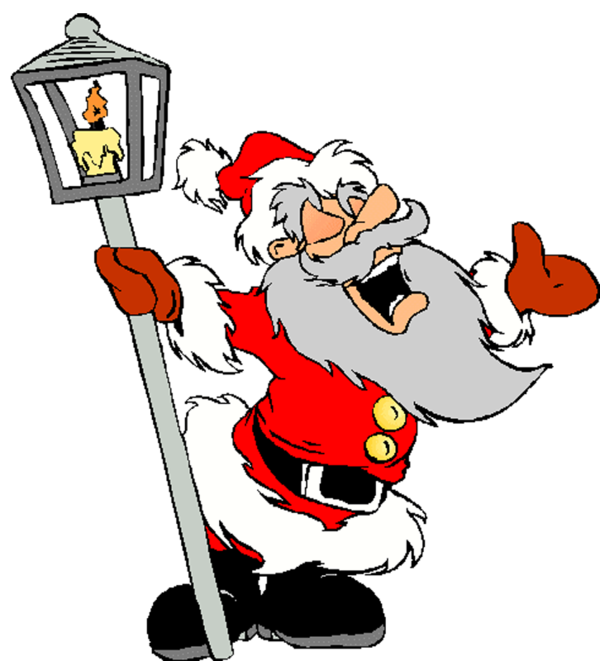 Transparent Santa Claus Animation Christmas Tree Cartoon Line for Christmas