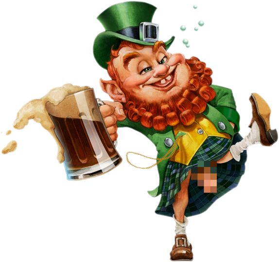 Transparent Leprechaun Alcohol Intoxication Youtube Food Christmas Ornament for St Patricks Day