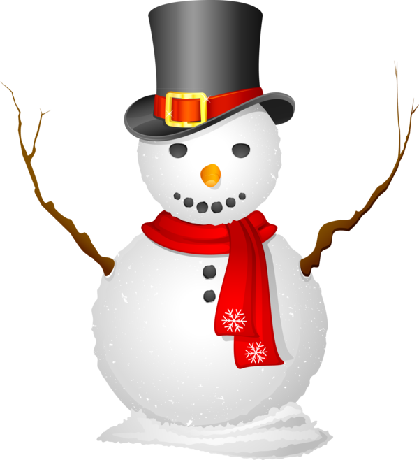 Transparent Snowman Scarf New Year Christmas Ornament for Christmas