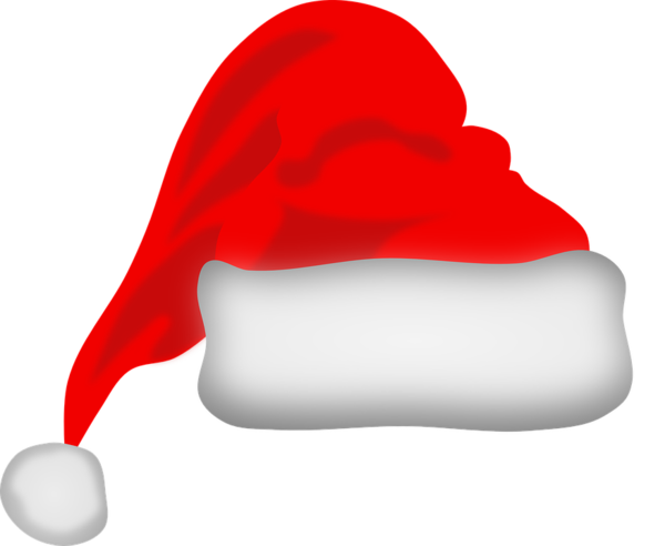 Transparent Santa Claus Hat Santa Suit Red for Christmas