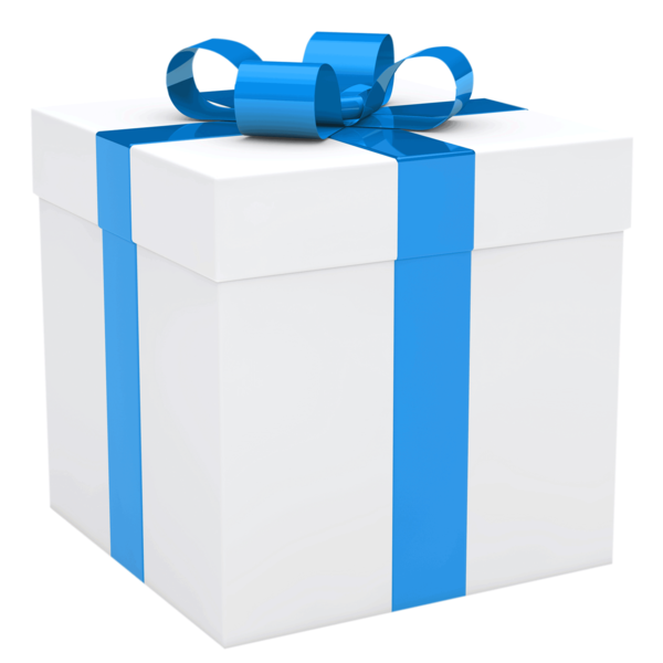 Transparent Gift Drawing Christmas Blue Box for Christmas
