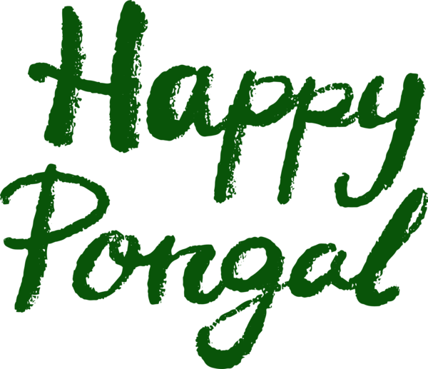 Transparent Pongal Text Font Green for Thai Pongal for Pongal