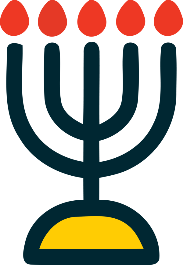Transparent Hanukkah Menorah Symbol for Hanukkah Candle for Hanukkah