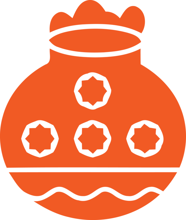 Transparent Pongal Orange Symbol Circle for Thai Pongal for Pongal