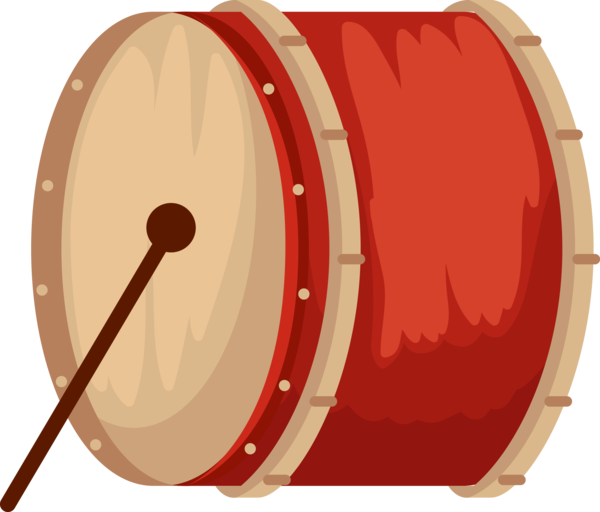 Transparent Pongal Drum Membranophone Bass drum for Thai Pongal for Pongal