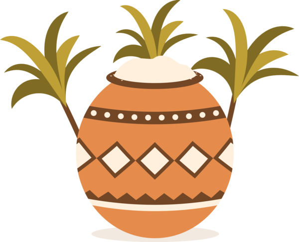 Transparent Pongal Flowerpot Pineapple Plant for Thai Pongal for Pongal