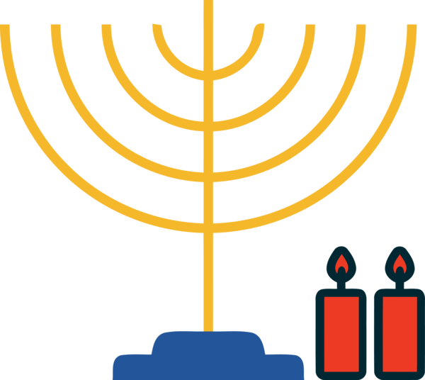 Transparent Hanukkah Menorah Line Hanukkah for Hanukkah Candle for Hanukkah