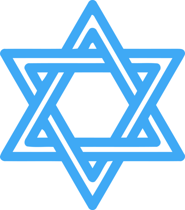 Transparent Hanukkah Electric blue Line Logo for Happy Hanukkah for Hanukkah