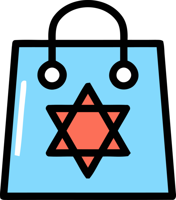Transparent Hanukkah Line Triangle for Happy Hanukkah for Hanukkah