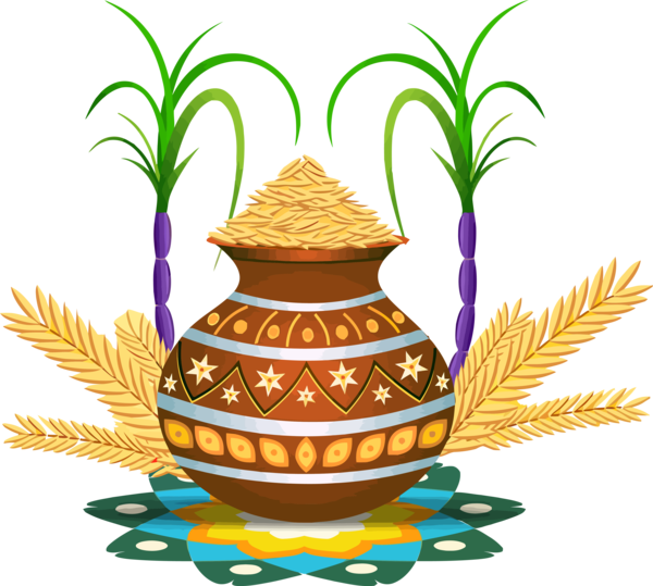Transparent Pongal Palm tree Plant Grass for Thai Pongal for Pongal