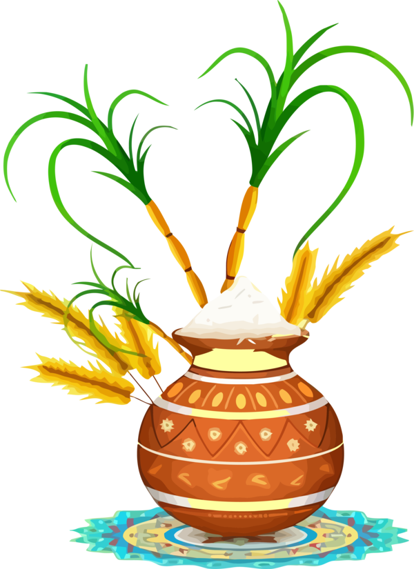 Transparent Pongal Ananas Flowerpot Plant for Thai Pongal for Pongal