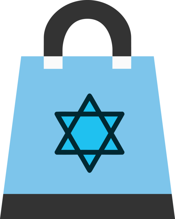 Transparent Hanukkah Turquoise Aqua Bag for Happy Hanukkah for Hanukkah
