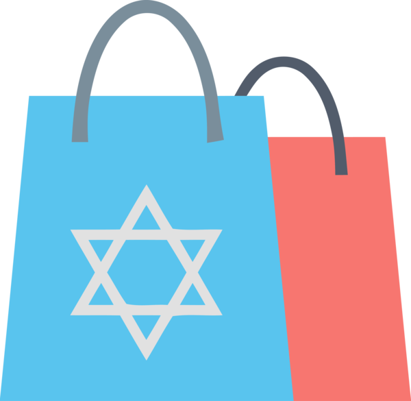Transparent Hanukkah Bag Handbag Turquoise for Happy Hanukkah for Hanukkah
