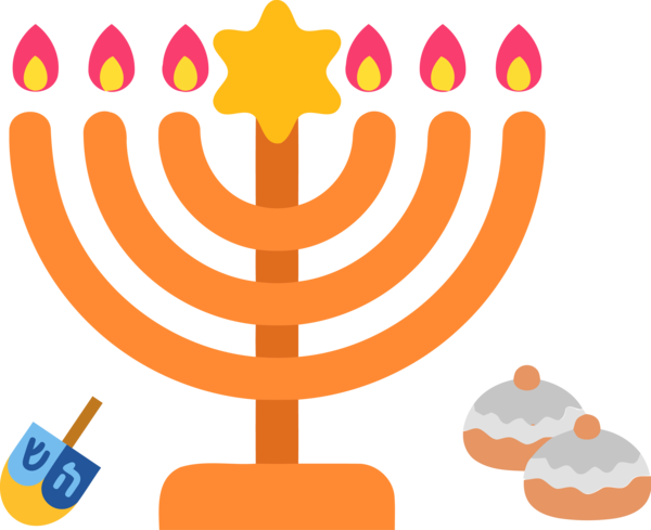 Transparent Hanukkah Hanukkah Menorah Orange for Hanukkah Candle for Hanukkah