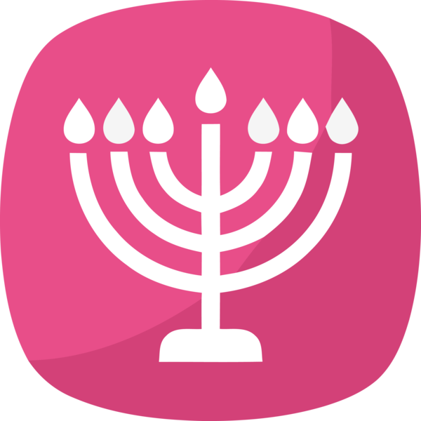 Transparent Hanukkah Menorah Pink Candle holder for Hanukkah Candle for Hanukkah