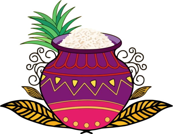 Transparent Pongal Pineapple Plant Ananas for Thai Pongal for Pongal