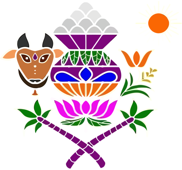 Transparent Pongal Coloring book Smile for Thai Pongal for Pongal