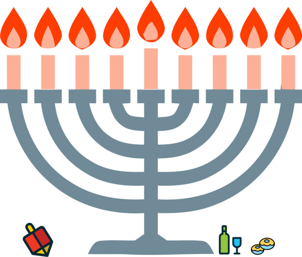 Transparent Hanukkah Menorah Hanukkah Event for Hanukkah Candle for Hanukkah