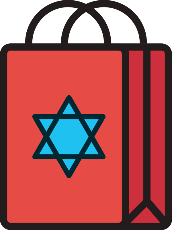 Transparent Hanukkah Turquoise Electric blue Bag for Happy Hanukkah for Hanukkah