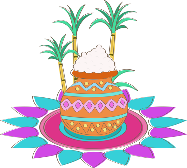 Transparent Pongal Icing Cake Cake decorating for Thai Pongal for Pongal