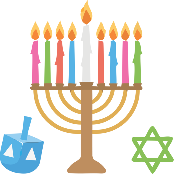 Transparent Hanukkah Birthday candle Hanukkah Menorah for Hanukkah Candle for Hanukkah