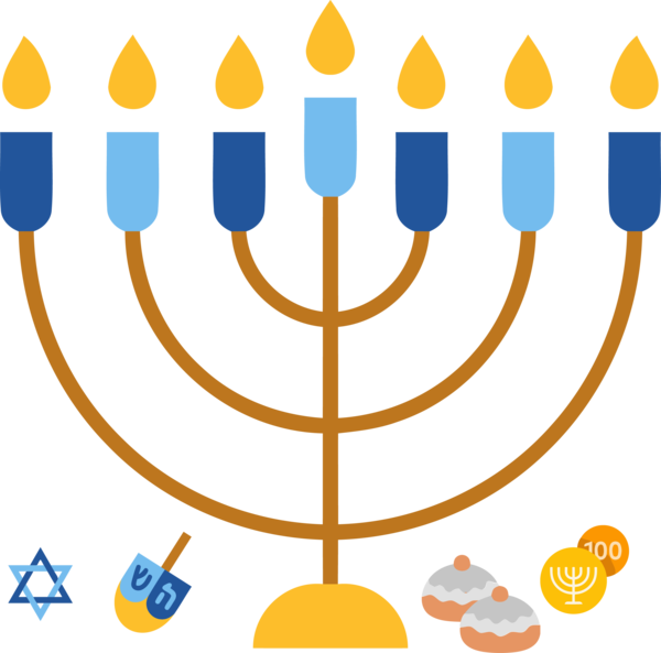 Transparent Hanukkah Hanukkah Menorah Line for Hanukkah Candle for Hanukkah