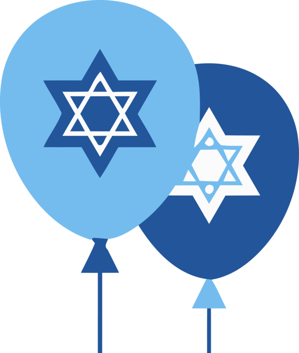 Transparent Hanukkah Electric blue Sign Logo for Happy Hanukkah for Hanukkah