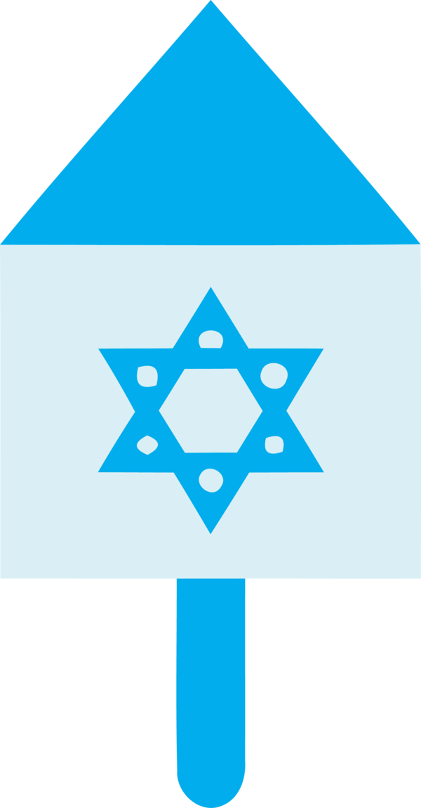 Transparent Hanukkah Turquoise Line Triangle for Happy Hanukkah for Hanukkah