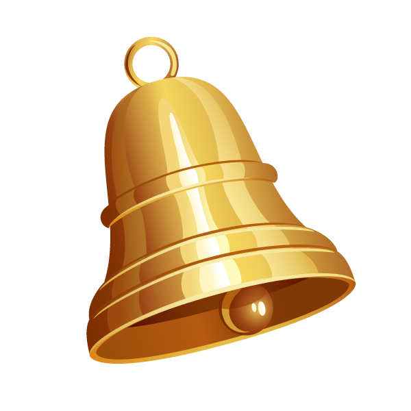 Transparent Christmas Day New Year 2018 Brass Bell for Christmas