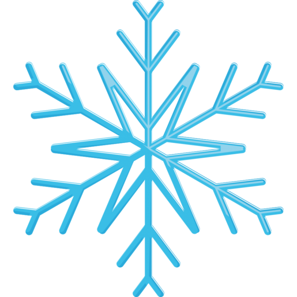 Transparent Snowflake Shape Snow Blue Leaf for Christmas