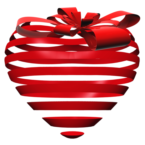 Transparent Valentine's Day Heart Love Red Christmas Ornament for Christmas