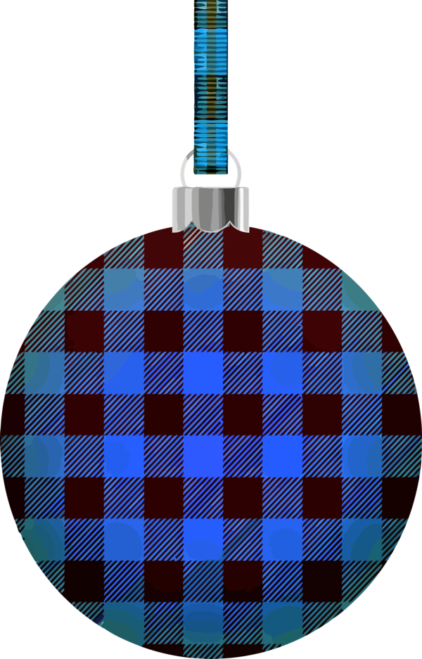 Transparent Christmas Plaid Pattern Blue for Christmas Bulbs for Christmas