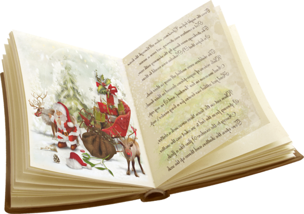 Transparent Book Christmas Picture Frames Text for Christmas