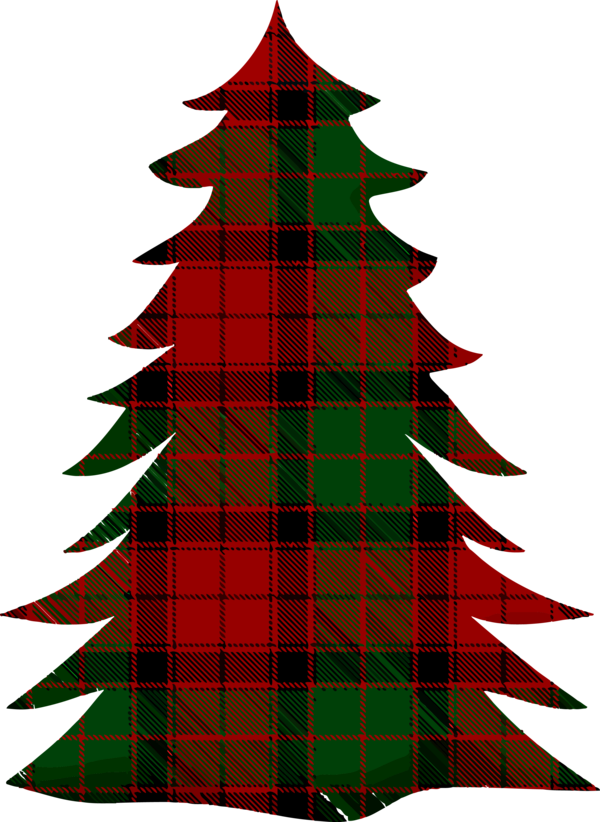 Transparent Christmas Pattern Plaid Tartan for Christmas Tree for Christmas