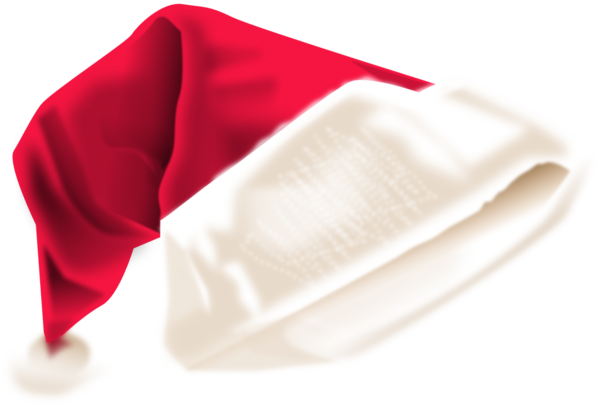 Transparent Santa Claus Santa Suit Hat White Red for Christmas