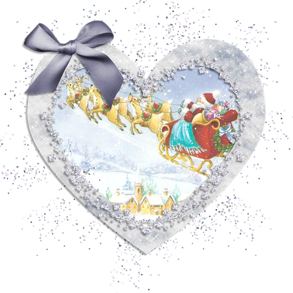 Transparent Snow Snowflake Winter Heart Christmas Ornament for Christmas