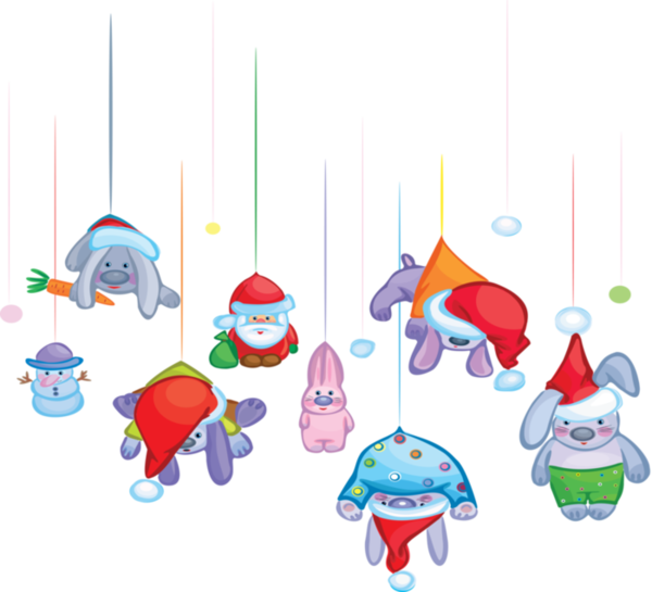 Transparent Santa Claus Christmas Cartoon Baby Toys Line for Christmas