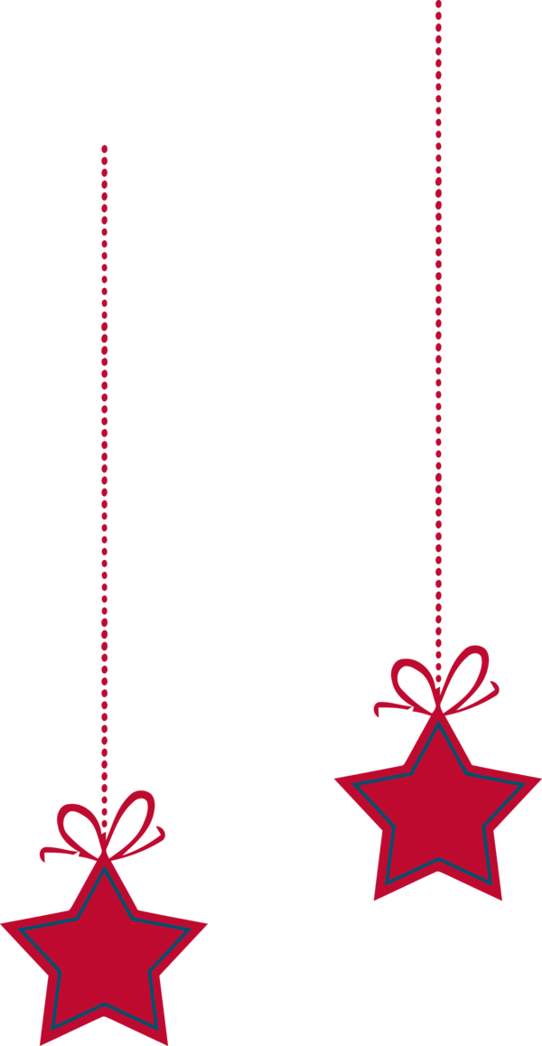 Transparent Christmas Red Line Paper product for Christmas Star for Christmas
