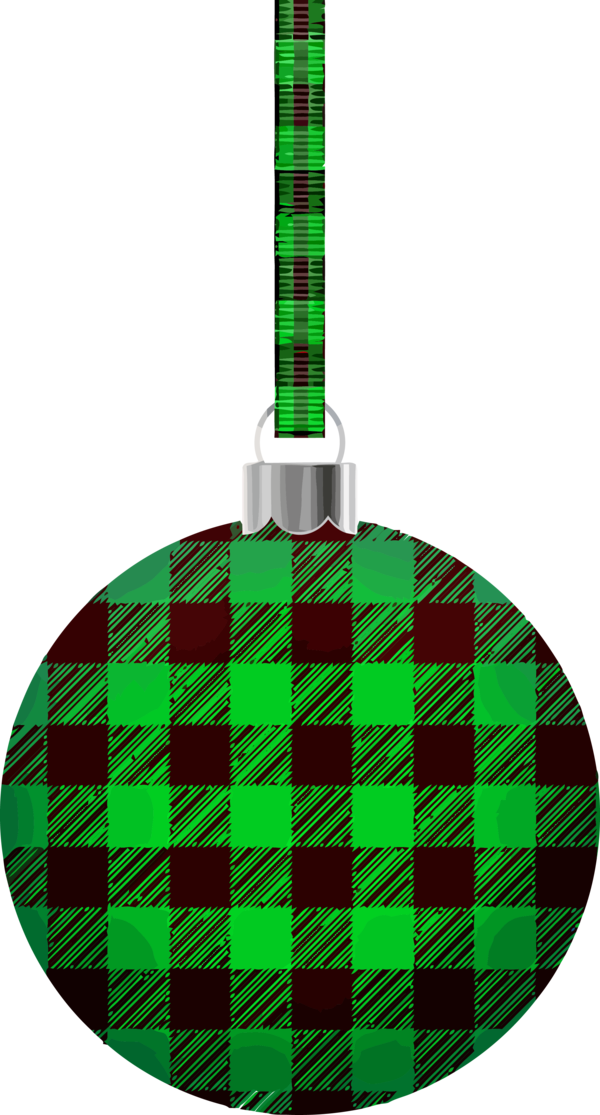 Transparent Christmas Green Plaid Pattern for Christmas Bulbs for Christmas